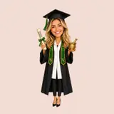 Caricature figurine design for a graduation gift