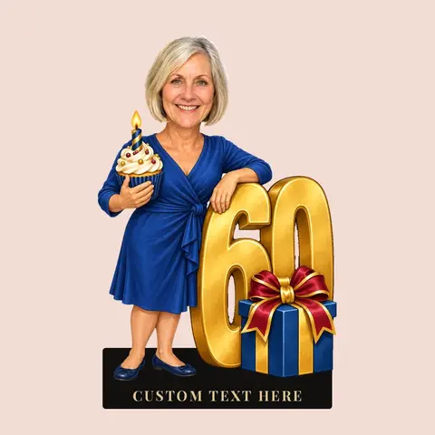 Karikatur-Figur als Geschenk zum runden Geburtstag