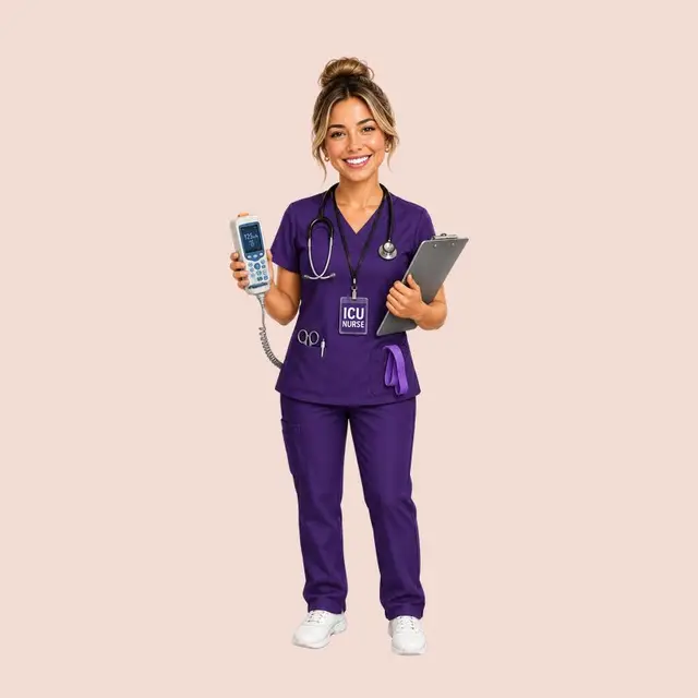 Caricature figurine of a nurse