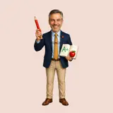Caricature figurine of a teacher